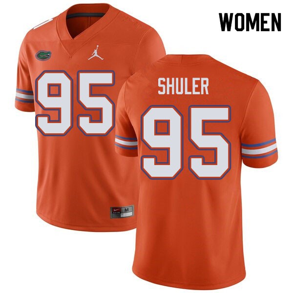 Jordan Brand Women #95 Adam Shuler Florida Gators College Football Jersey Orange